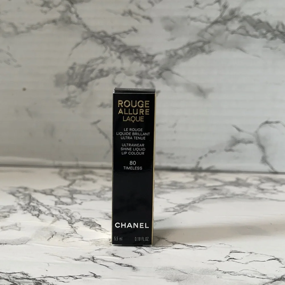 CHANEL ROUGE ALLURE LAQUE ULTRAWEAR SHINE LIQUID LIPSTICK  COLOR 80 TIMELESS - Picture 3 of 9